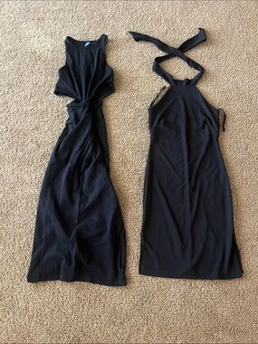 Charlotte, Old Navy Black Midi with Twist-Front Detail, Charlotte halter small